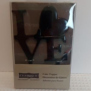 NWT " LOVE" Cake Topper